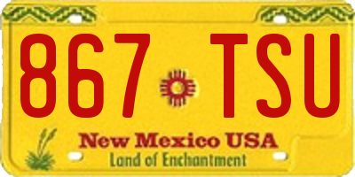 NM license plate 867TSU