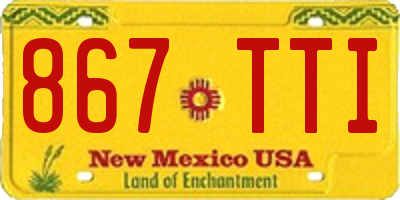 NM license plate 867TTI