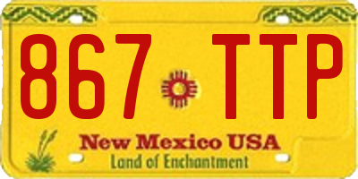 NM license plate 867TTP