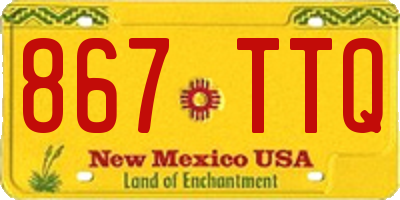 NM license plate 867TTQ