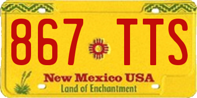 NM license plate 867TTS
