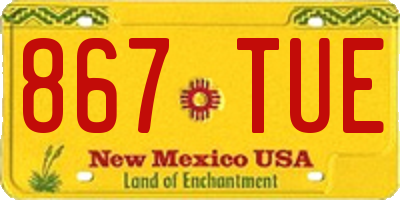 NM license plate 867TUE