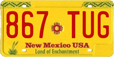 NM license plate 867TUG