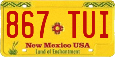 NM license plate 867TUI