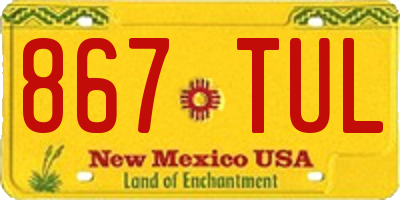 NM license plate 867TUL