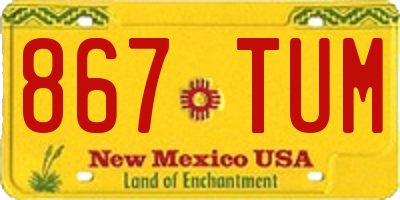 NM license plate 867TUM