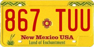 NM license plate 867TUU