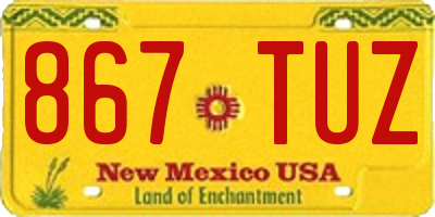 NM license plate 867TUZ