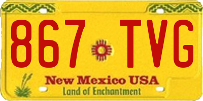 NM license plate 867TVG