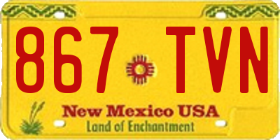 NM license plate 867TVN