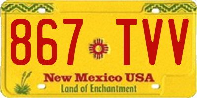 NM license plate 867TVV