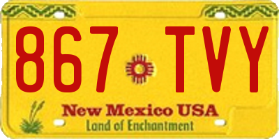 NM license plate 867TVY