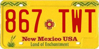 NM license plate 867TWT
