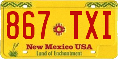 NM license plate 867TXI