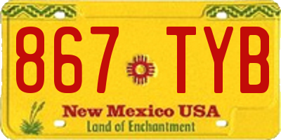 NM license plate 867TYB