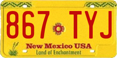 NM license plate 867TYJ