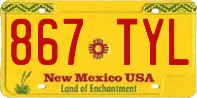 NM license plate 867TYL