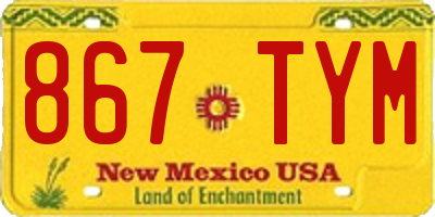 NM license plate 867TYM