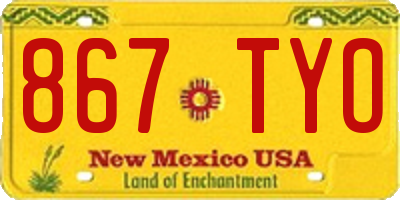 NM license plate 867TYO
