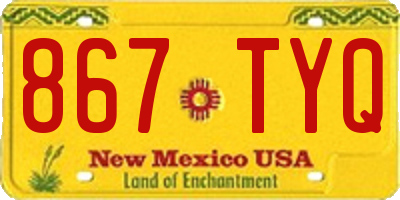NM license plate 867TYQ