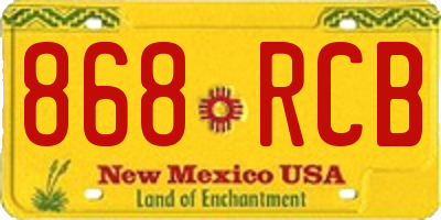 NM license plate 868RCB