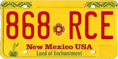 NM license plate 868RCE