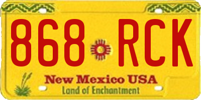 NM license plate 868RCK