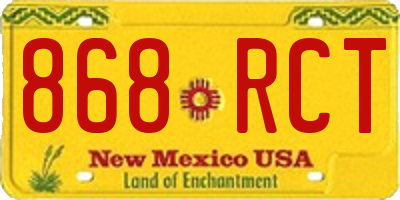NM license plate 868RCT