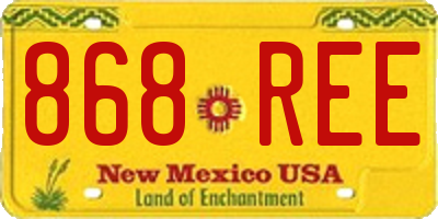 NM license plate 868REE
