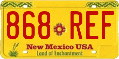 NM license plate 868REF