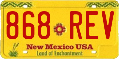 NM license plate 868REV