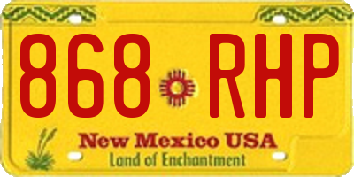 NM license plate 868RHP