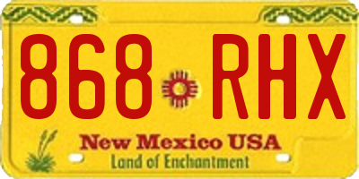 NM license plate 868RHX
