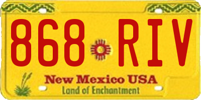 NM license plate 868RIV