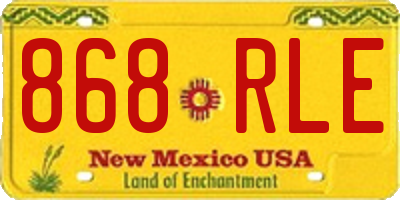 NM license plate 868RLE