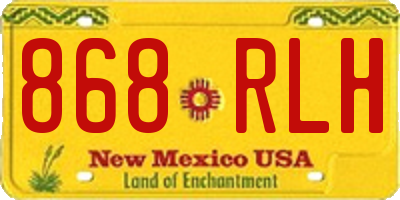 NM license plate 868RLH
