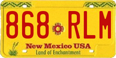 NM license plate 868RLM