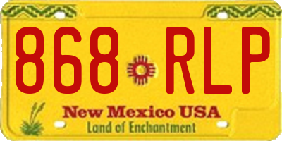 NM license plate 868RLP