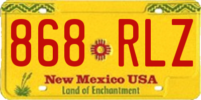 NM license plate 868RLZ