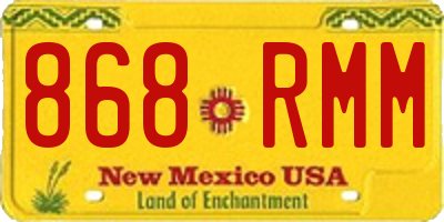 NM license plate 868RMM