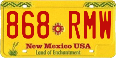 NM license plate 868RMW