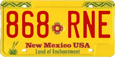 NM license plate 868RNE