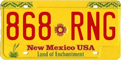 NM license plate 868RNG