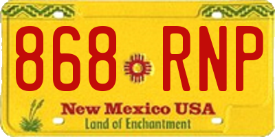 NM license plate 868RNP