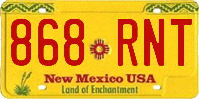 NM license plate 868RNT