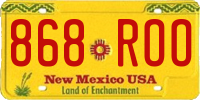NM license plate 868ROO