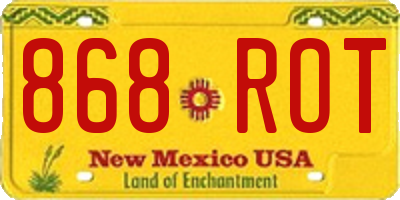 NM license plate 868ROT