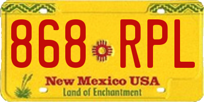NM license plate 868RPL