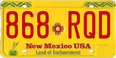 NM license plate 868RQD