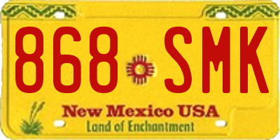 NM license plate 868SMK